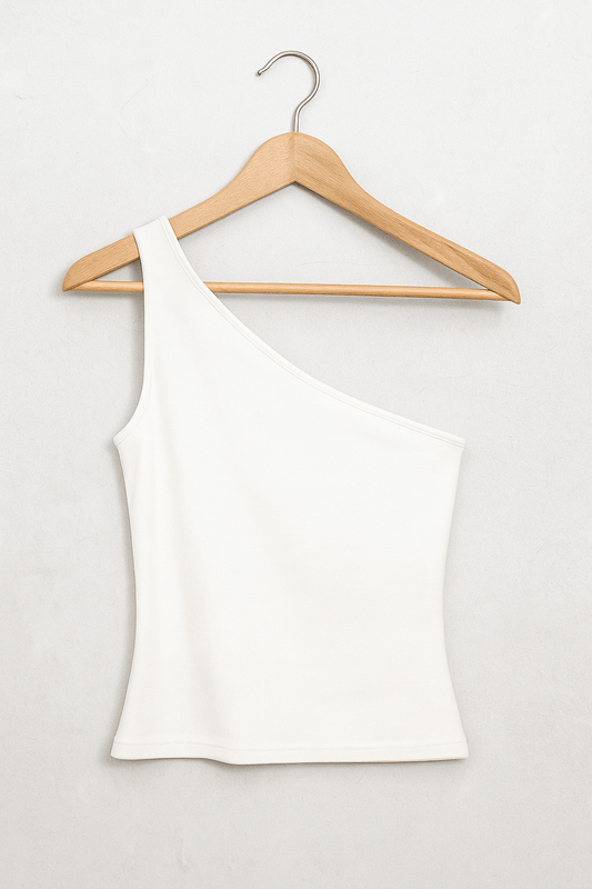 Esra One-Shoulder-Top  Figurbetont