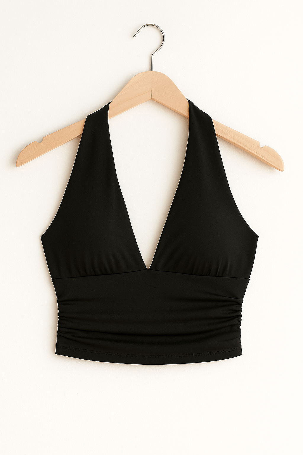 Zara Neckholder Crop Top mit V-Ausschnitt